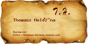 Thomasz Heléna névjegykártya